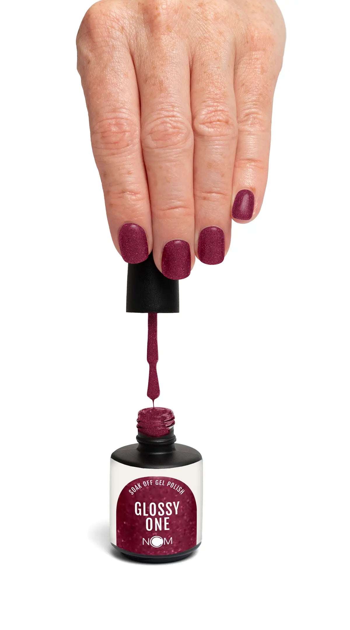 NCM Soak Off Gel Polish Glosy One rood glitter