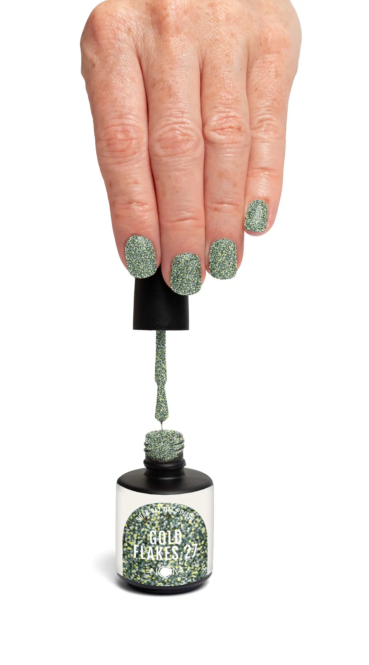 NCM Soak Off Gel Polish Gold Flakes 27 glitter groen