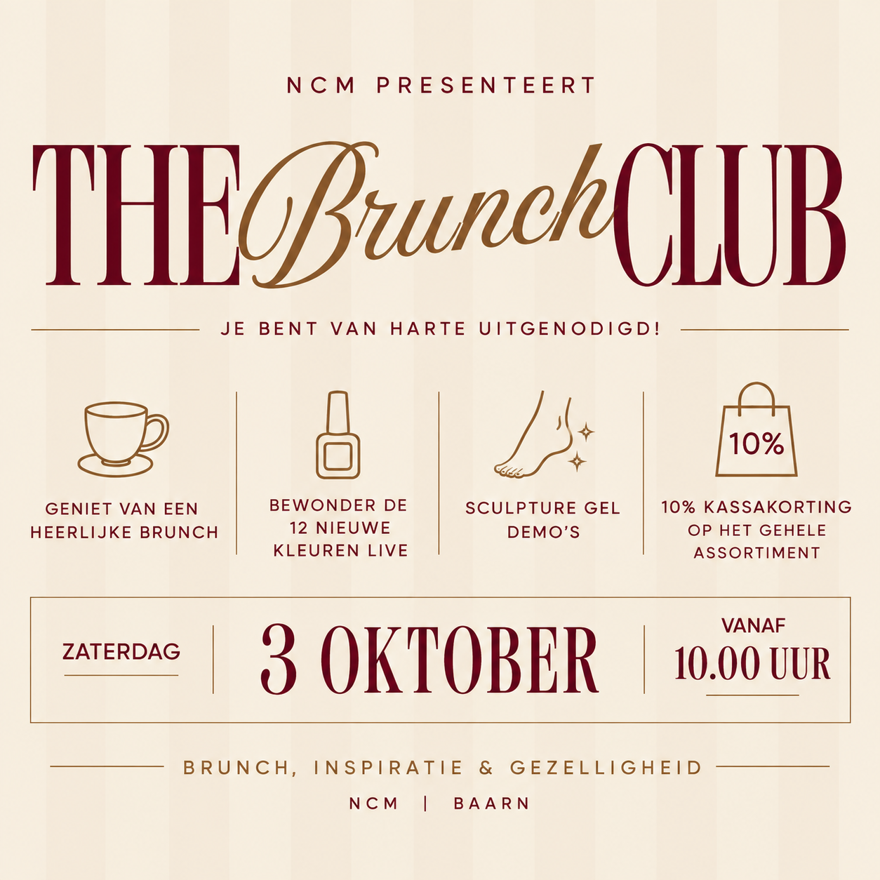 Ticket Brunch Club 3 oktober 2026